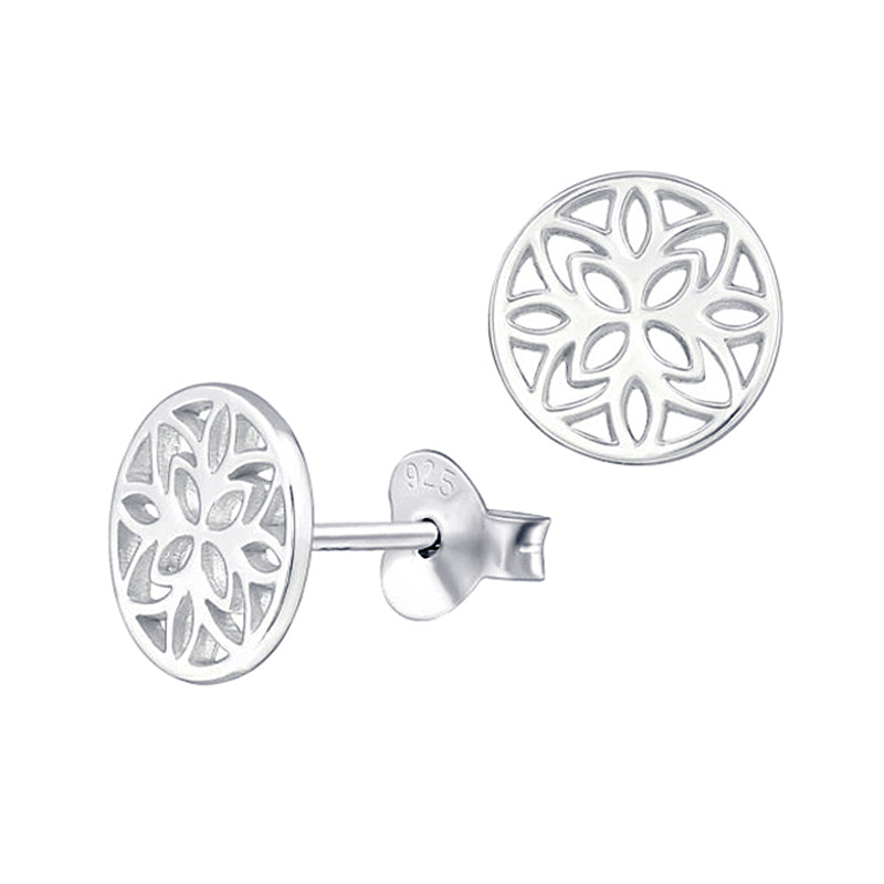 Round Cut-Out Flower Studs